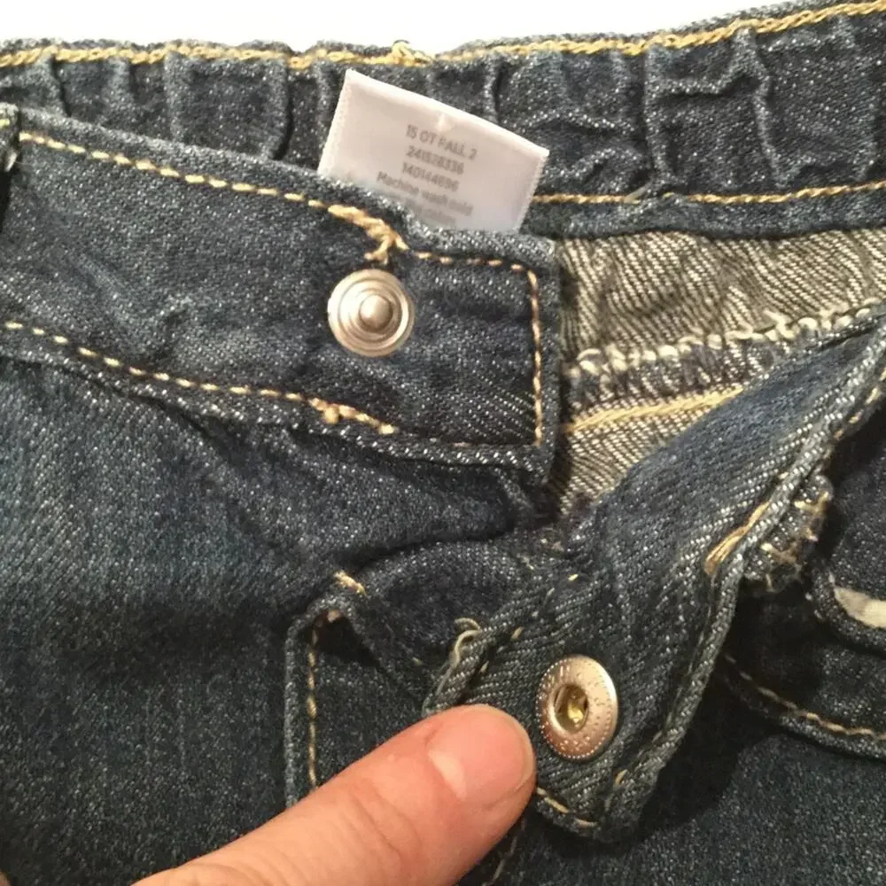 Gymboree 12-18M blue Denim skirt animal print hemline detail worn once like new